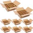 Menkxi 8 Pack 13 x 13 x 4 Inch Corrugated Cardboard Boxes with Divider Box Cardboard Divider Kit for Ornament Storage, Mason Jars Moving Storage Organizer for Separation Glass Kitchen
