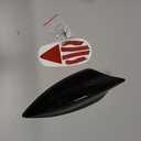 Shark Fin Antenna, AM/FM Signal Roof Aerial Universal for Car Auto SUV Truck ABS Material with Adhesive Base Pearlescent Black
