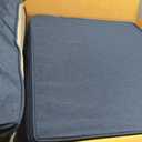 Outdoor Chair Cushions, Water-Resistant & Fade-Resistant, Patio Furniture Seat Replacement Chair Pads with Ties Zipper, Removable Cover, Non-Slip Bottom, Set of 6, 18.5 x 16 Inch, Navy Blue, 18.5" x 16" 6 Pack