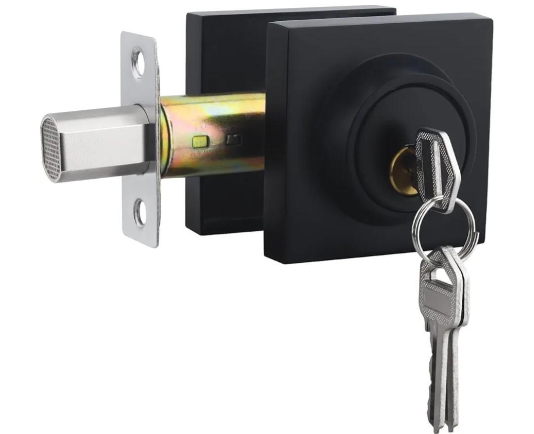 Door Lock with Key (Black(Circle))