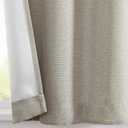 jinchan Room Darkening Curtain 84 Inch Length Taupe Curtain for Bedroom Living Room Drape 1 Panel Texture Grommet Top Window Treatment 72 Inches Wide by 84 Inches Long