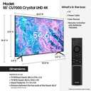 SAMSUNG 55-Inch Class Crystal UHD CU7000 Series PurColor, Object Tracking Sound Lite, Q-Symphony, 4K Upscaling, HDR, Gaming Hub, Smart TV with Alexa Built-in Smart TV (UN55CU7000, 2023 Model)
