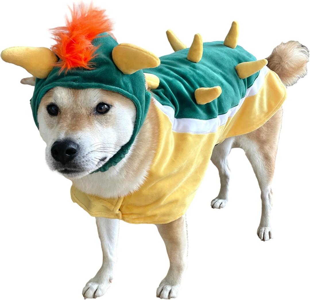 ComfyCamper Hat and Suspenders Dog Costume - X Large Medium Small Lab Star Space Cosplay Halloween Costumes, Small, Orange