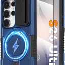 Magnetic Case for Samsung Galaxy S26 Ultra with Ring Stand [Screen Protector] [Compatible with MagSafe Wireless Charging] Military Grade Shockproof Case with Camera Cover for Samsung S26 Ultra, Blue
