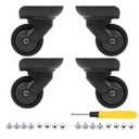 2 Pair Replacement Wheels for Luggage 360 Swivel Suitcase Casters Rollers 1.33inch W293
