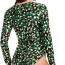 Tipsy Elves St. Patrick's Day Long-Sleeved Bodysuits for Women (Green, M)