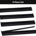 TIASUSAN 4PCS Mahjong Racks with Pushers for American Mahjong Tiles(Black), Mahjong All-in-one Tile Rack with Pusher Combo