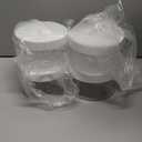 Dandat 24 Pcs 8 oz Plastic Jar Container with Lid and Label Refillable Empty Round Clear with White PET Cosmetic Sample Containers for Lotion, Cream, Ointments, Body Butter, Makeup, Travel Storage