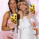 Toycamp for iPhone 14 Plus Case - Aesthetic Cute Paint Black Cats 14 Plus Phone Case with Diamond Bling Lens Protector Laser Glitter Holographic Y2K i Phone 14 Plus Cover for Women Girls