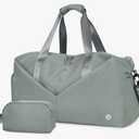 Ceneda 20" Gym Bag for Women with Wet Pocket & Shoe Compartment, Lightweight Duffel Waterproof Carry On Duffle for Travel, Yoga, Overnight (Dark Grey)