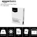 Amazon Basics Multipurpose Copy Printer Paper, 8.5 x 11 Inches, 20 lb, 92 Bright, White, 1 Ream (500 Sheets), Jam-Free