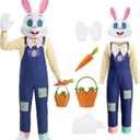 Easter Bunny Costume Adult,Easter Rabbit Bunny Suit Mascot Costume Animal Costume Adult Fancy Dress (XXL)