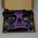 No Pull Dog Harness Adjustable Reflective Oxford Easy Control Medium Large Dog Harness with A Free Heavy Duty 5ft Dog Leash, Large