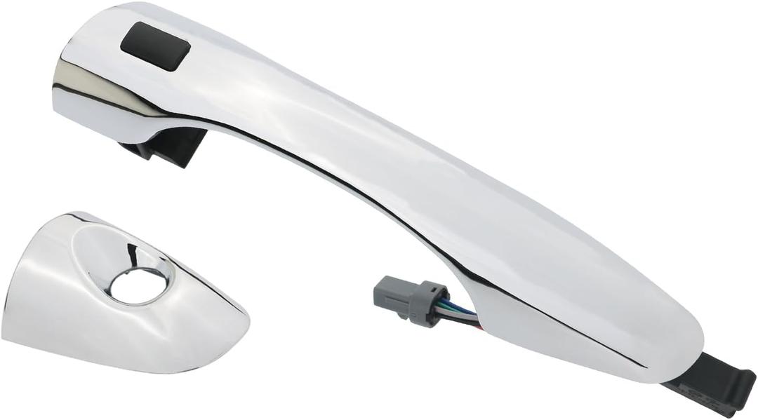 APPERFiT Exterior Door Handle Smart Key w/Cover for Front Door Left Driver Side Chrome Compatible with Kia Sorento 2016 2017 2018 2019 2020 Door Keyless Entry Replaces 82651-C5710 82652-C5010