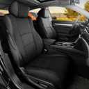 HKZ Custom Fit Accord Car Seat Covers for Honda Accord 2018 2019 2020 2021 2022 EX-L,Touring,Sport,EX & Hybrid (Rear Row W/40/60 Split Backrest) - 5-Seats Full Set, Leather (Black)