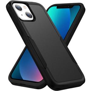 Designed for iPhone 13 Case, Heavy Duty Protection Shockproof Dropproof Dustproof Anti-Scratch Phone Case Cover for iPhone 13 -Black