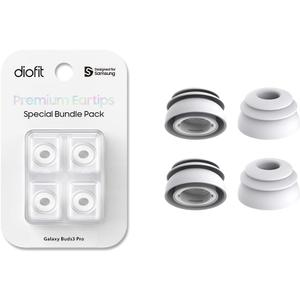 Premium Multi-Flange Eartips for Galaxy Buds3 Pro (White, Medium)