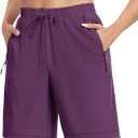 TACVASEN Women's Hiking Shorts 8" Quick Dry Lightweight Water Resistant Athletic Shorts with Pockets Outdoor Golf Active (XXL)
