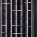 Gallery Solutions - Black Wall-Mounted - Curio & Shot Glass Display Case - 17"x32" Glass Door - Bar Accessories - Collectible - Miniature Glassware - Bar Accessories