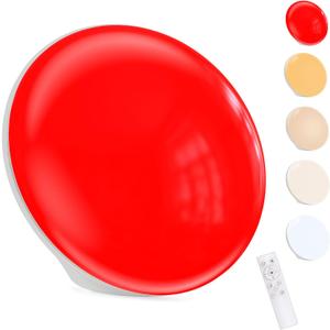 670nm Red Light Therapy Sleep Device & 10, 000 Lux Sun Lamp – Dual Function Sleep Aid and Sunlight Lamp, Red Night Light Lamp to Support Deep Relaxation and Improve Sleeping for Adult & Kid Bedroom
