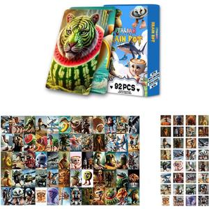 New 92PC Official Italian Rot Cards Collection, Tralalero Tralala and Tung Tung Tung Sahur,No Duplicates Any Combination, at Least 1 Secret Rare (92 Cards per Box)
