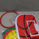 Mini Basketball Hoop Set for Kids Adults, Indoor Play Wall Mount Basketball Hoop for Door with 4 Small Replacement Toddler Basketballs, ABS Backboard Metal Rim Goal Sport Gifts for Pool Game Fun