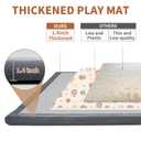 Baby Play Mat for Floor - 1.4" Thick Memory Foam Rug, 70"x59" Playpen Tummy Time Mat, Soft Velvet Nursery Rug, Large Padded Crawling Mats, Cushioned Pads for Playroom Toddlers, Infants, Yoga, Tatami