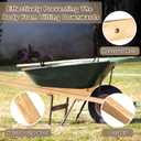 WILLBOND Wheel Barrow Handles Wood Replacement 59'' Wheelbarrow Handles Kit with 2 Wheelbarrow Wedge Heavy Duty Wood with Tough Seal Coat and Pre Drilled Holes for Wheelbarrows, Easy Install