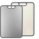 Titanium Cutting Board for Kitchen, 2-in-1 Double-Sided with Food Grade Pure Titanium & Wheat Straw PP, Easy to Clean, Large Size 16 x 11