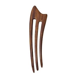 Wooden French Hair Fork Handmade 3-Prong Hair Stick for Women Ebony Hair Chopsticks for Buns Chignon Hair Pins Accessory (3-Rosewood)