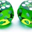 Professional Small Precision Dice 12.7mm (1/2 inch) with Random Serial Number, Mini Precision Cut Dice 12.7MM Gem Green