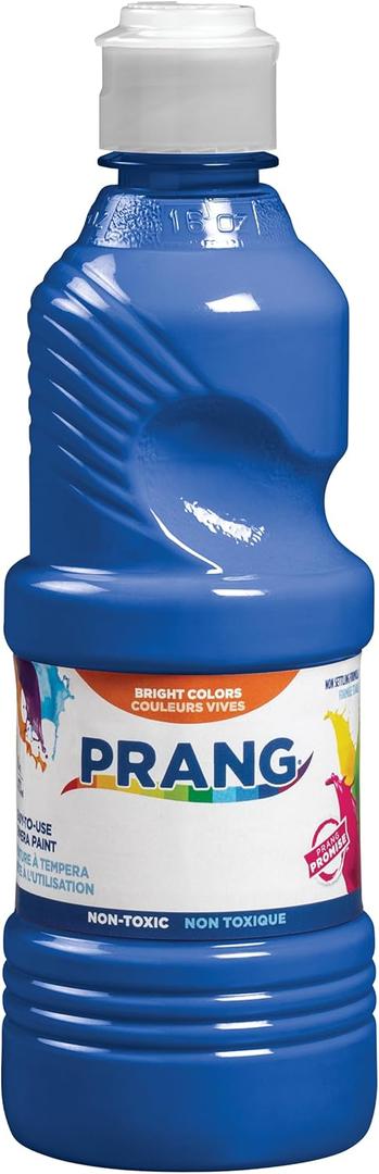 Prang Ready-to-Use Tempera Paint, Blue, 16 Oz., 1 Count