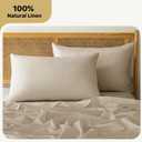 100% Linen Pillowcase Queen Size Set of 2 - Soft Breathable Washed Solid Color Pillow Cases for All Season, Natural Cooling Linen Pillow Covers with Envelope Closure (Linen,Queen,20x30'')