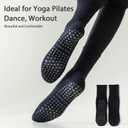 3 Pairs Yoga Socks for Women Non-Slip Grips, Pilates, Barre, Pregnancy, Dance, Hospital Socks. (White)