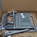 Medline Shower Chair with Backrest and Padded Armrests - 350 lb. capacity, Bath Bench, Seat, Stool for Independent Adult, Seniors, Elderly & Disabled Patients, Grey