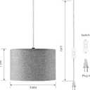 Plug in Hanging Lamp with RGB Smart Bulb Plug-in Cord Pendant Light with 15ft Cord Fixture Pendant Lights for Bedroom Kitchen Living Room Dining Room