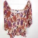 Floral Print Peplum Top, Size S