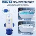 Bath Jets for Tub with Jet Massage and Bubble Mode, Bathtub Jets for Tub with 360 Rotatable Single and Dual Nozzles, the Lever-lock Suction Cups, and Handle. Jets for Bathtub at Home for Relaxation