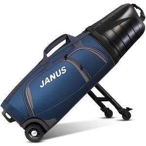 JANUS Golf Travel Bag Hard Case with Support Frame for Hands-Free 360 Spinner Wheels, Travel Bag for Airlines, ABS Hard Shell, Easy to Fold, Hand-Carry Option JANUS Golf Travel Bag Hard Case with Support Frame for Hands-Free 360 Spinner Wheels, Travel Bag for Airlines, ABS Hard Shell, Easy to Fold, Hand-Carry Option