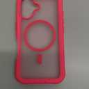 Magnetic for iPhone 16 Case, [Compatible with MagSafe][Military Grade Drop Protection][Heavy Duty Protection][Non-Slip][Shockproof] 2-Layer Durable Bumper Phone Case 6.1''-Rose