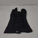 Girls Swimsuit Ruffle Girl One Piece Bathing Suit Solid Swimsuits Ruched Sleeveless Girls' Swimwear for 7-14 Years (11-12 Years, Black)