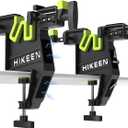 Hikeen Ski Snowboard Vises for Tuning,Adjustable Stable Snowboard Vice Grips,Ski Tuning Vise with Non-Slip Rubber Pads for Waxing in Horizontal Vertical & 45 Working Positions,2 Pieces Set