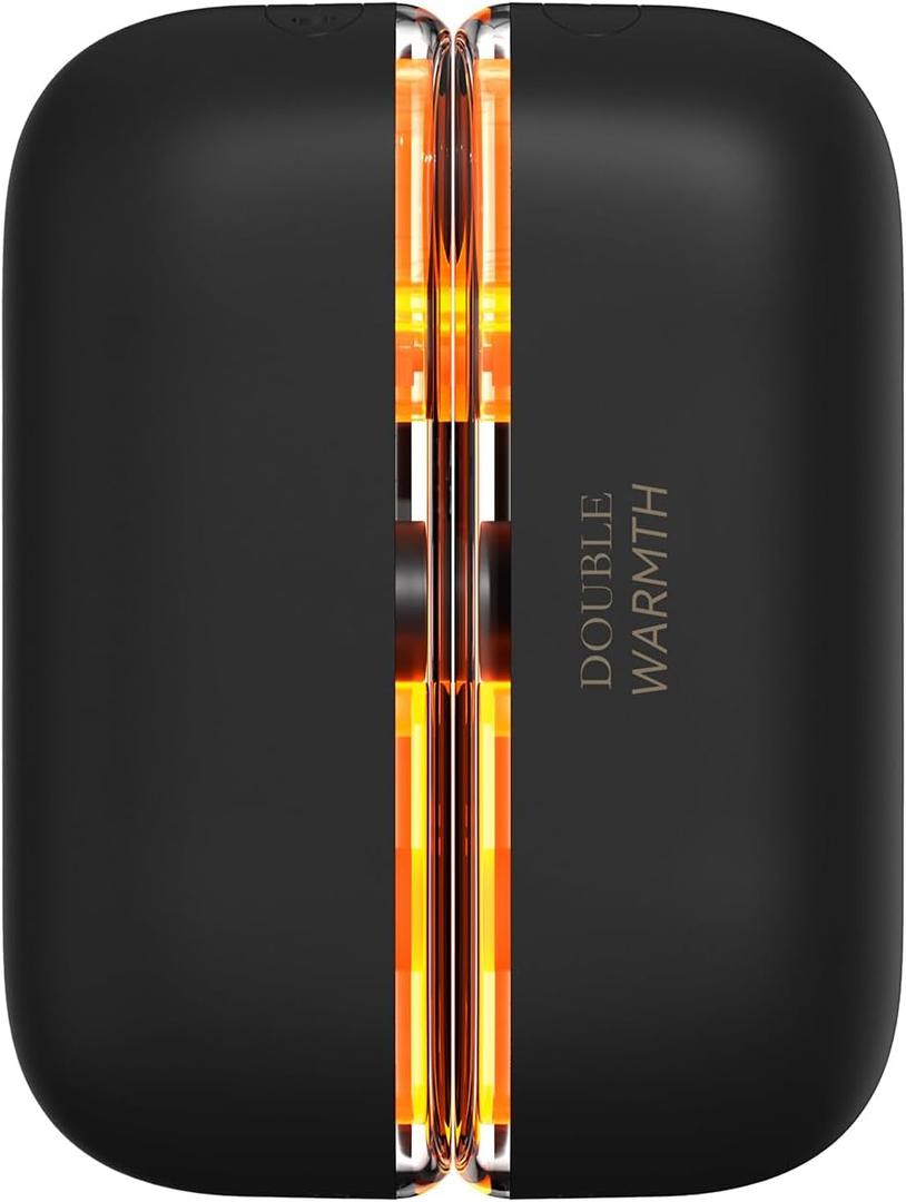 Hand Warmers Rechargeable 2 Pack, 2 in 1Magnetic Electric Handwarmer, 3 Levels Heat Up to 60, Portable Mini Pocket Heater for Raynauds, Golf, Camping, Men, Women (Black)