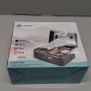 Jssmst Medium Cash Box with Combination Lock-Durable Metal Cash Box with Money Tray Blue, 7.87 x 6.3 x 3.35 inches, CB0702M