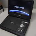 POFOTO 12.5" Portable DVD Player with 10.5" HD Swivel Screen, 6-Hour Battery Life, Car DVD Player with Dual Speakers, Supports CD/DVD/USB/SD Card, Include Car Headrest Mount and Remote Control