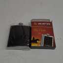 TOX TANEAXON Stainless Steel Hip Flask, 18 oz, Coffee, Large Capacity, Leather Wrapped