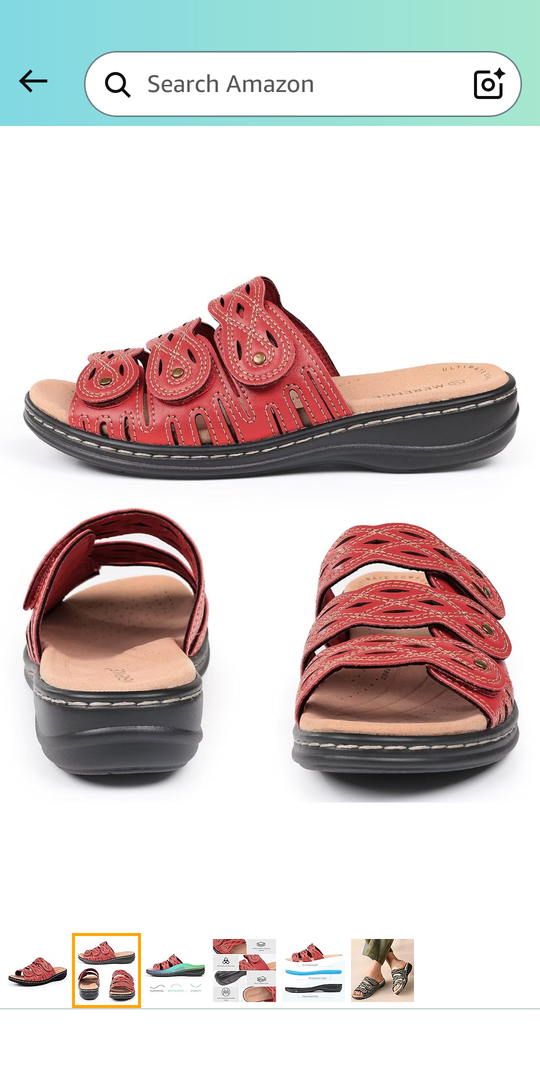  Women's Classic Leather Sandals, Black, Flat, Open Toe, Arch Support, Adjustable Strap, Casual, Water Resistant, Perfect for Beach, Street, Shopping, Dating, Vacation, Pool, Party, Size: 41