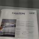 3 Pcs Do Not Include Filling Duvet Cover Set 100% Egyptian Cotton Sateen Luxury 400 TC (White Navy, California King)