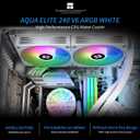 Thermalright Aqua Elite 240 V6 ARGB White-CPU Liquid Cooler, Efficient PWM Controlled Pump,for AM4/AM5,Intel LGA1150/1151/1200/2011/1851/1700,Integrated Water-Cooled Radiator-White
