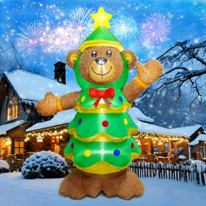 Kalolary 7 1 Ft Inflatable Christmas Bear Con Led Para Jardí